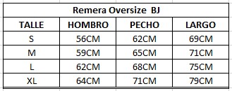 Remera Oversize BJ